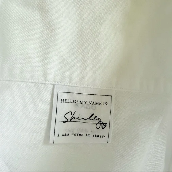 Frank & Eileen Shirley Oversized Button Up Shirt White Brushed Oxford - Picture 3 of 6